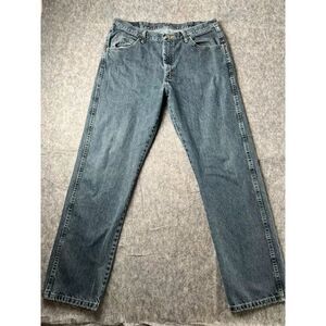 Wrangler‎ Jeans Men's 36 X 32 Blue Denim Cotton Regular Fit Straight Leg Preppy